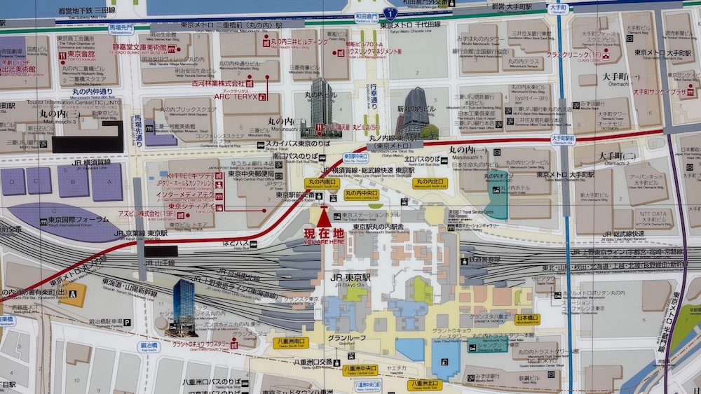 東京駅丸の内口 駅案内図